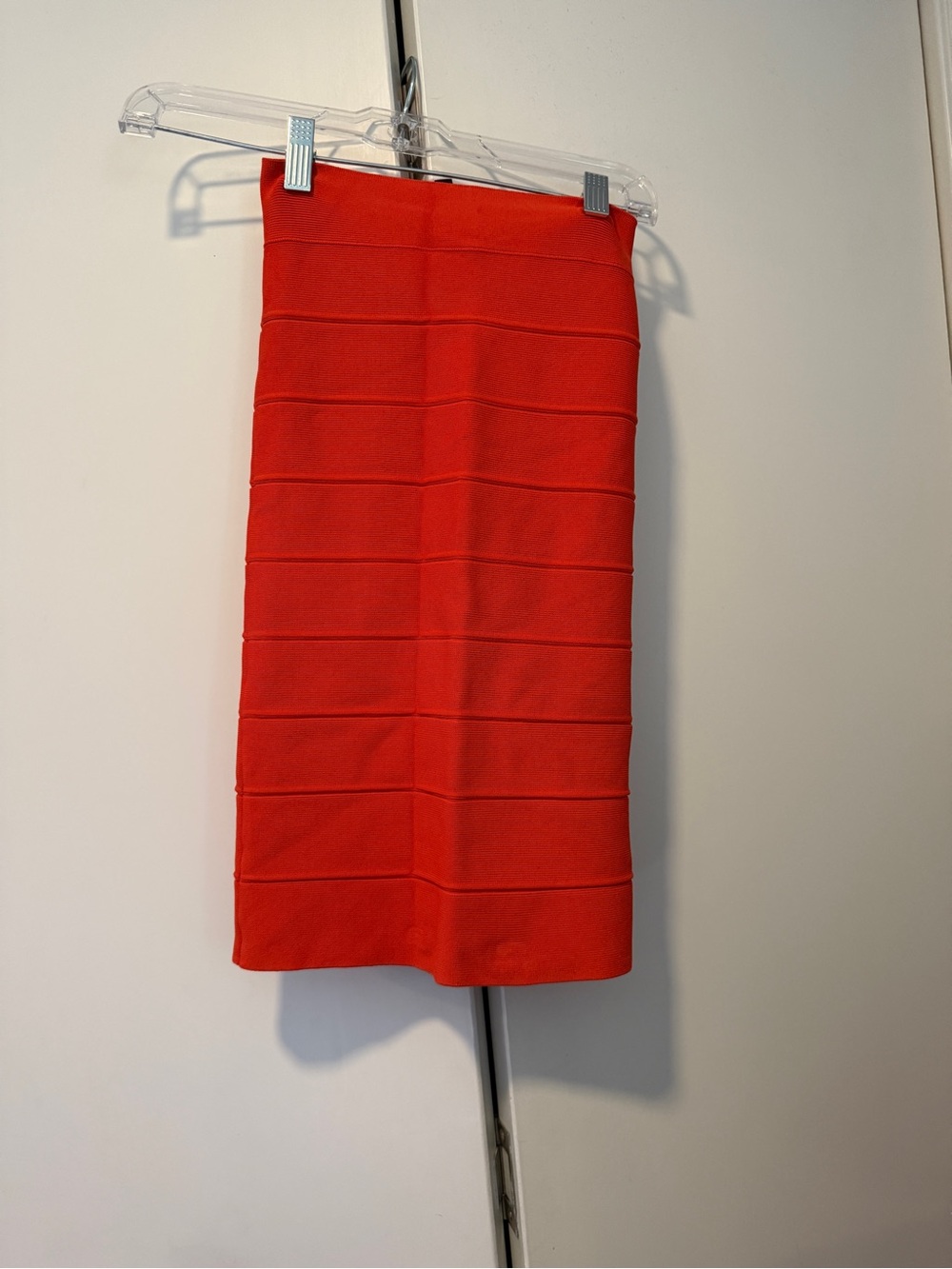 BCBGMaxAzria Vibrant Red Bandage Pencil Skirt